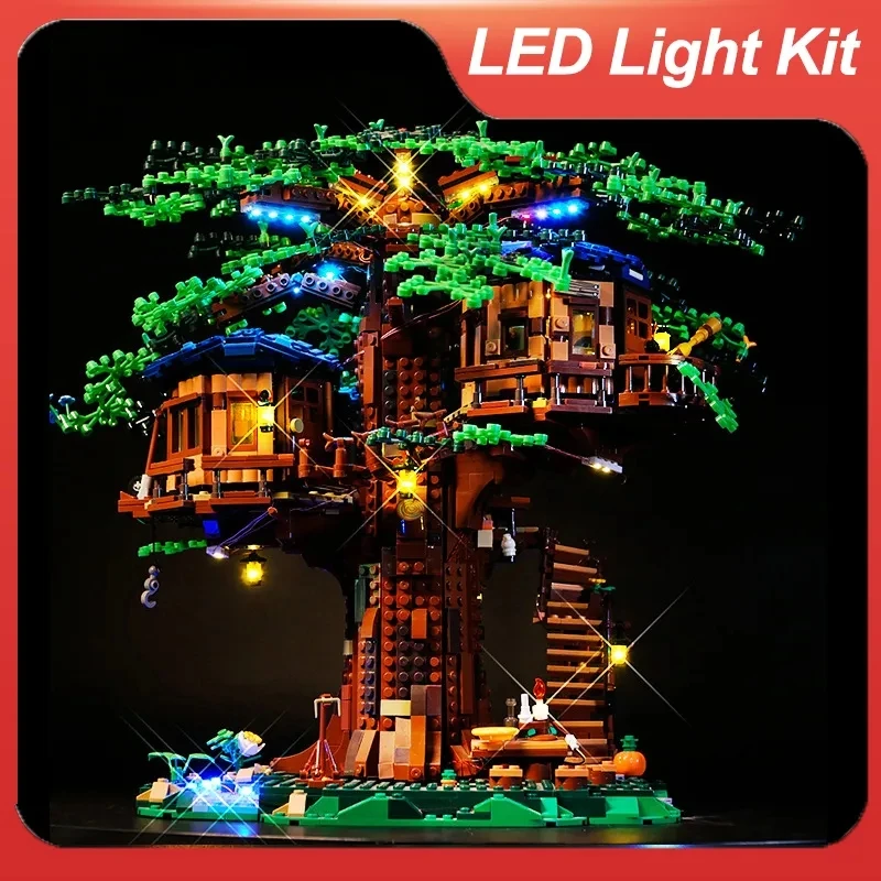 LED Light Set For 21318 compatible 6007 Tree House (Only LED Light, NOT Include The Model Bricks)