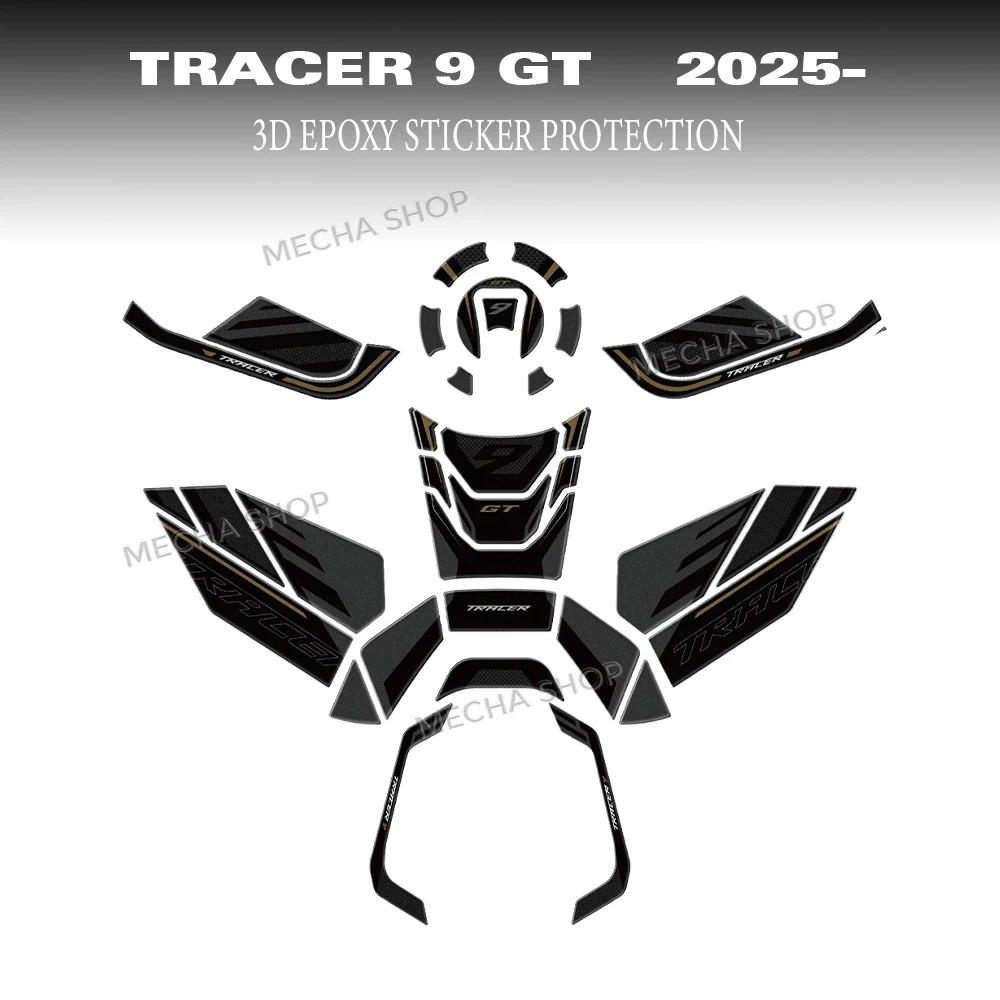 

Tracer 9GT Tech Black 3D Tank Pad Sticker Motorcycle Accessories Protection Kit For Tracer 9 GT Ceramic Ice 2025