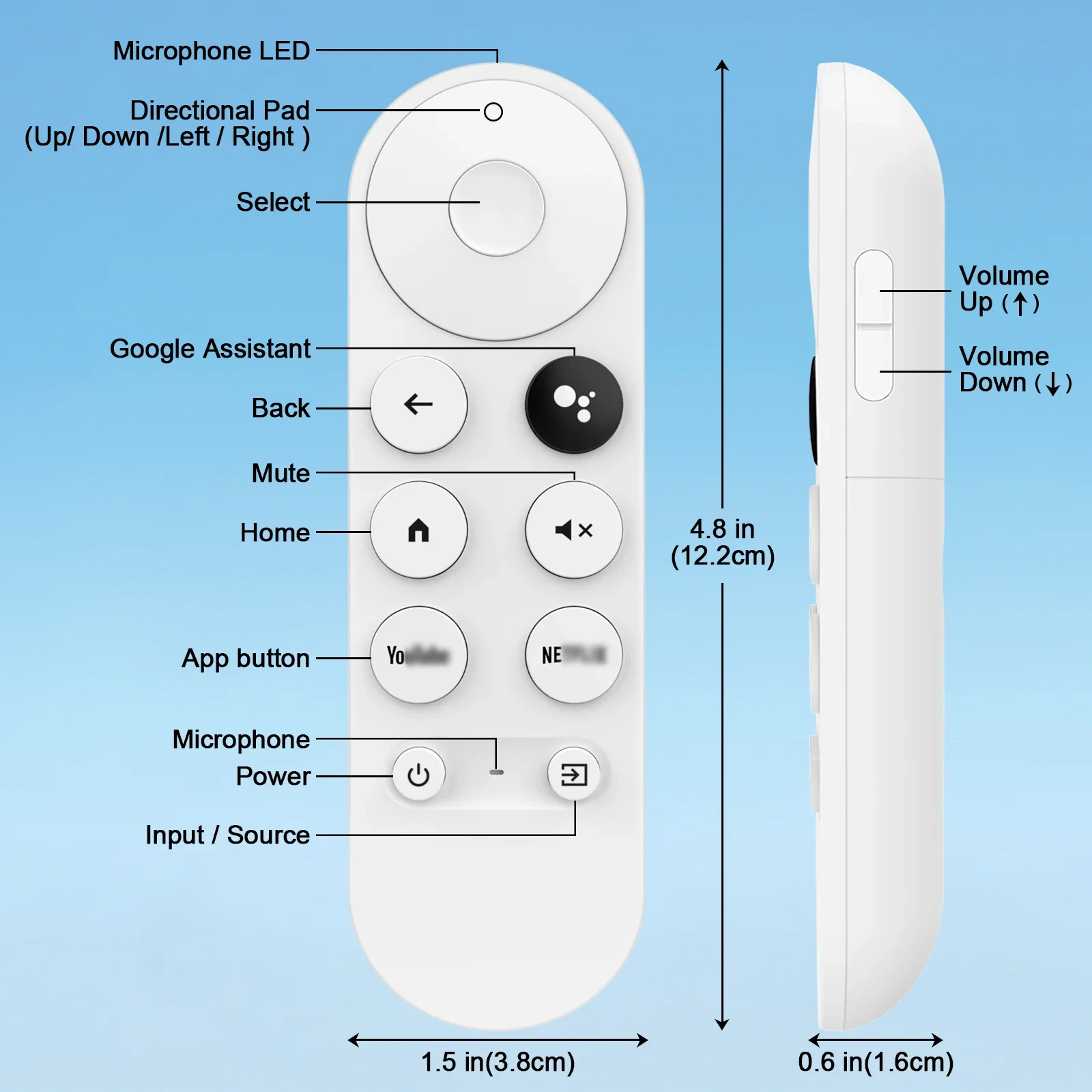 G9N9N Replacement Remote Control For Google Chromecast 4K/HD TVs Remote For Google TV Streamer 4K With Voice Control view 5
