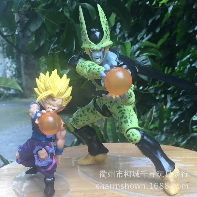 12-20CM Dragon Ball Son Gohan Cell 8th generation 2 Bick Vegeta vitality bullet figure PVC bag doll ornaments toys Gift