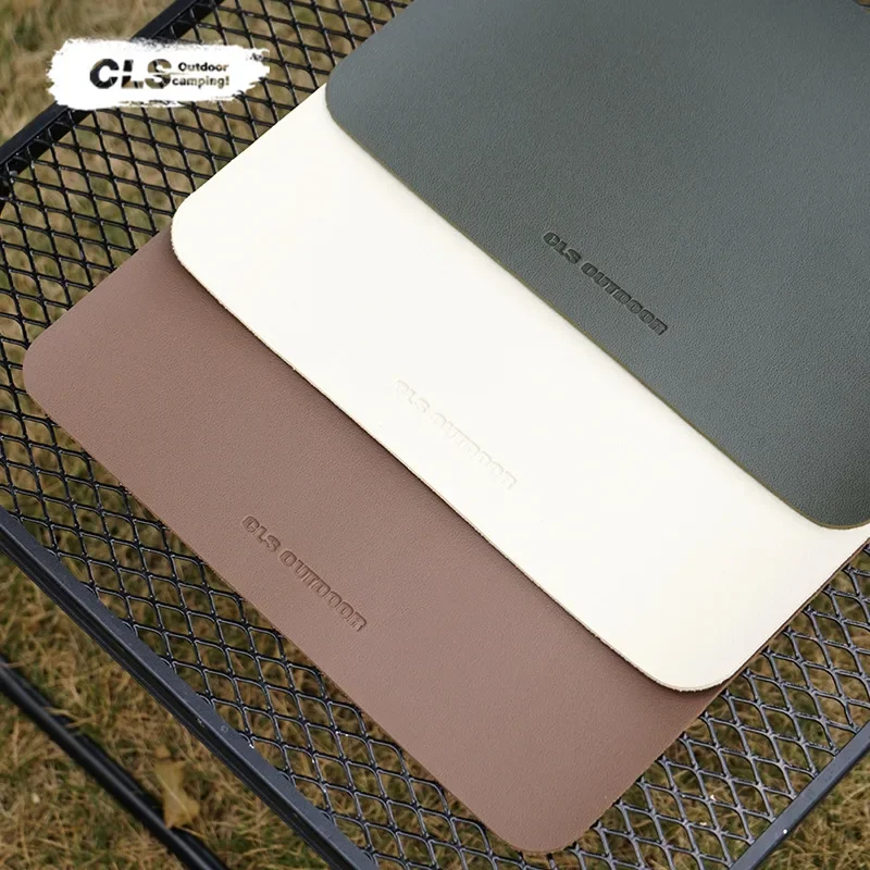 CLS Camping Table Mats  Waterproof Insulated Table Mat Leather Floor Mat PU Tablecloth Floor Mat Greaseproof Table Stall Picnic