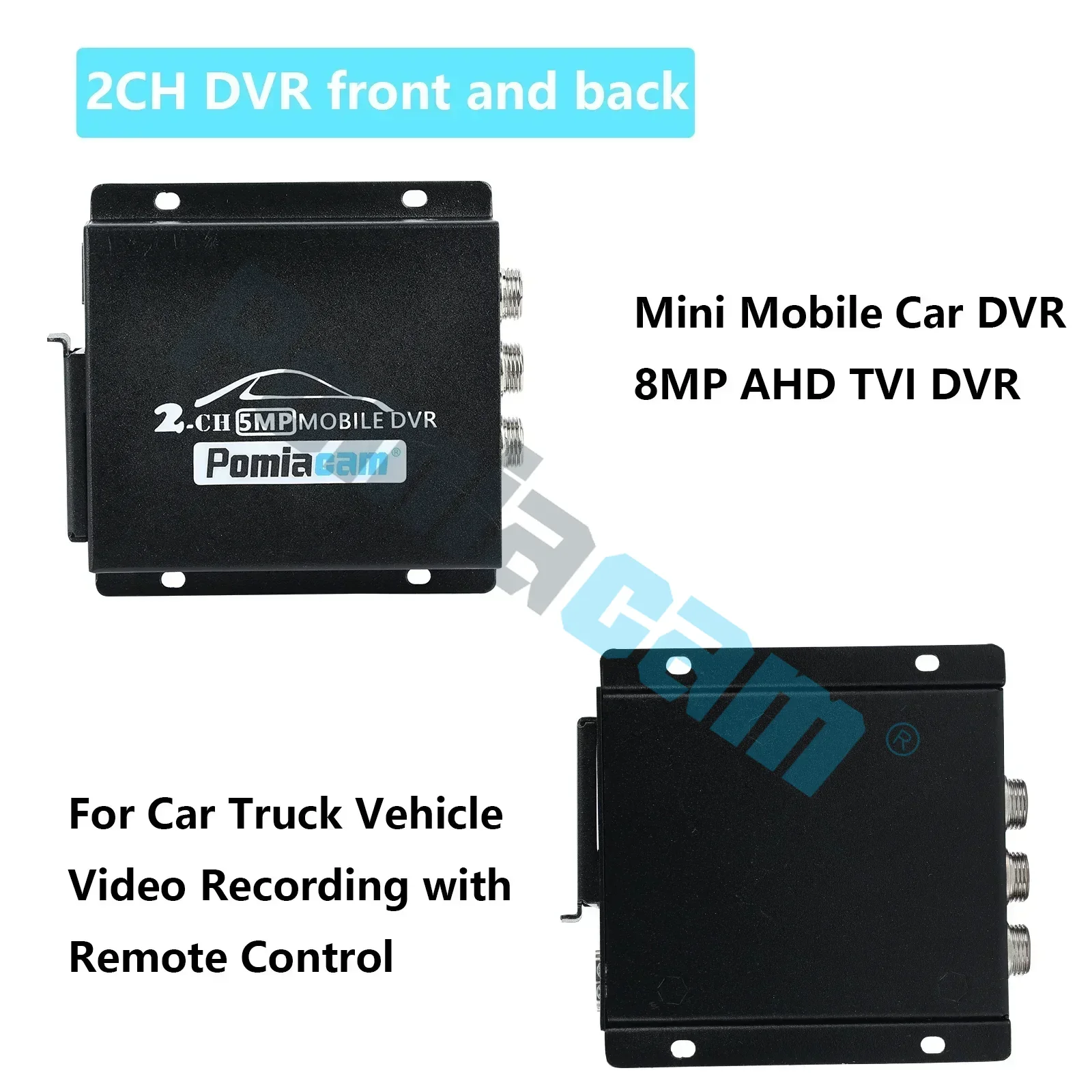Mini Vehicle Mobile DVR CVBS AHD TVI Camera Input HDMI 1080P 60fps DVR 2-CH Ultra-clear Audio and Video Synchronous Recording
