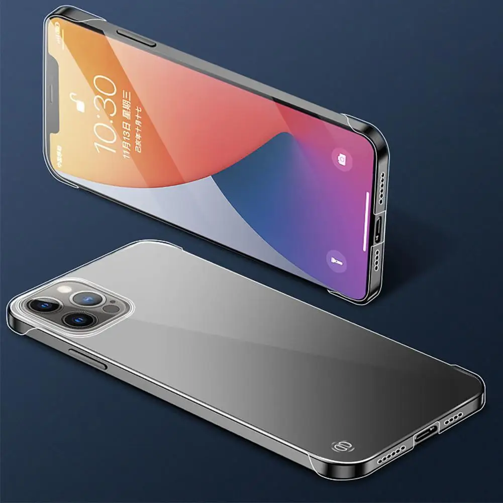 Mobile Phone Case Clear Hard Anti-scratch Shockproof Transparent Phone Back Shell Protective Cover For IPhone 12 13 Mini Pro Max