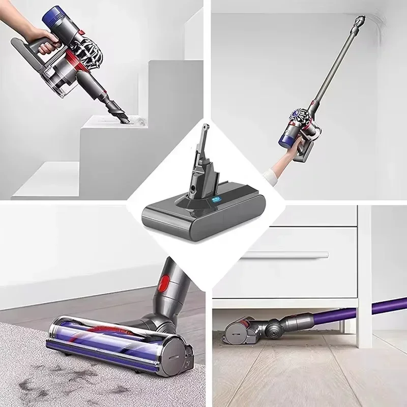 New Dyson V8 21.6V 6800mAh high capacity rechargeable 18650 lithium battery, replace Dyson V8 wireless vacuum handheld cleaner