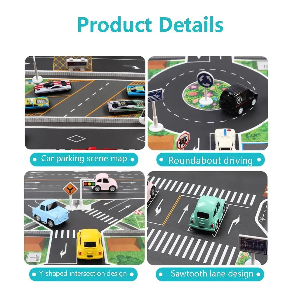 Play Mat Children Gift Traffic Car Map DIY Traffic Road Signs City Parking Lot Roadmap Climbing Toys Road Carpet Playmat