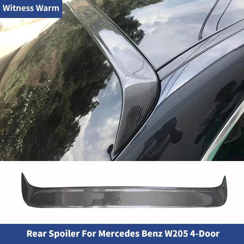 for W205 Roof Spoiler 2015-2018 Mercedes-benz W205 C-class C200 Spoiler Carbon Fiber Car Rear Wing Frp Rear Spoiler