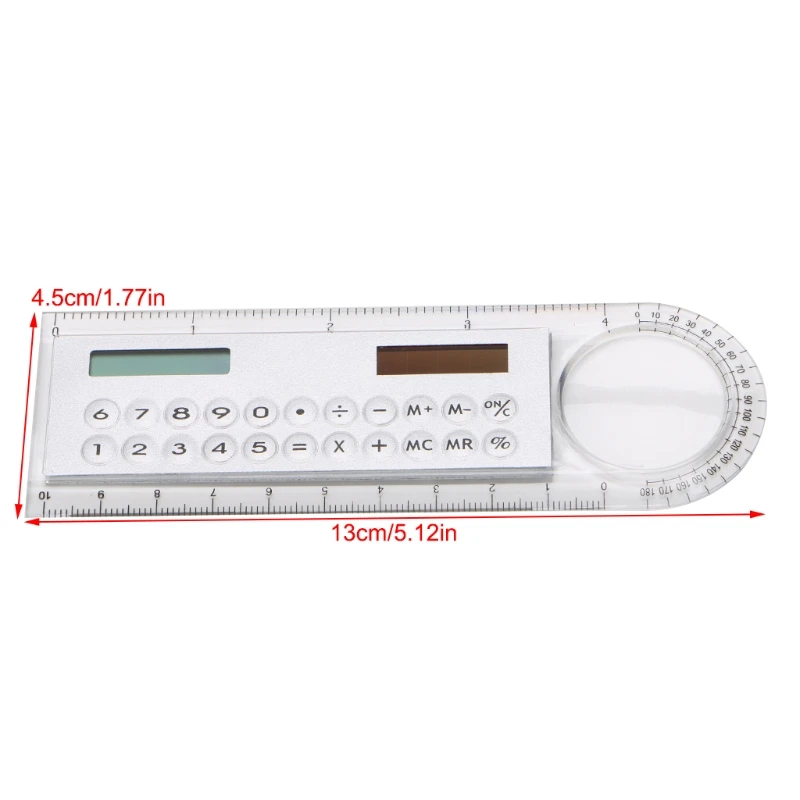 per creativo solare mini calcolatrice lente d'ingrandimento righello per studenti della scuola