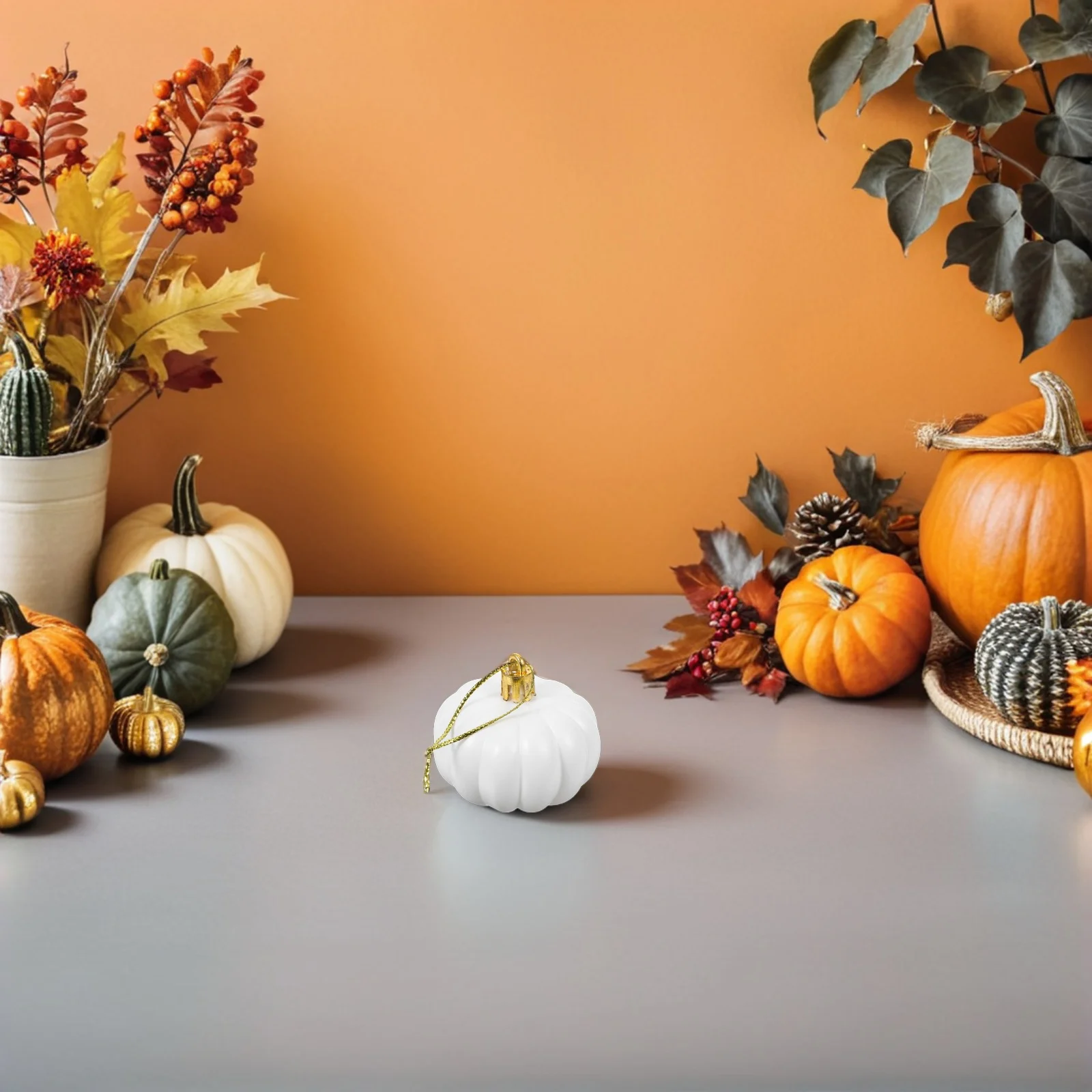 

24Pcs Hanging Pumpkin Ornaments Lightweight Plastic Fall Decorations for Halloween Thanksgiving Harvest Party Fall Ornaments