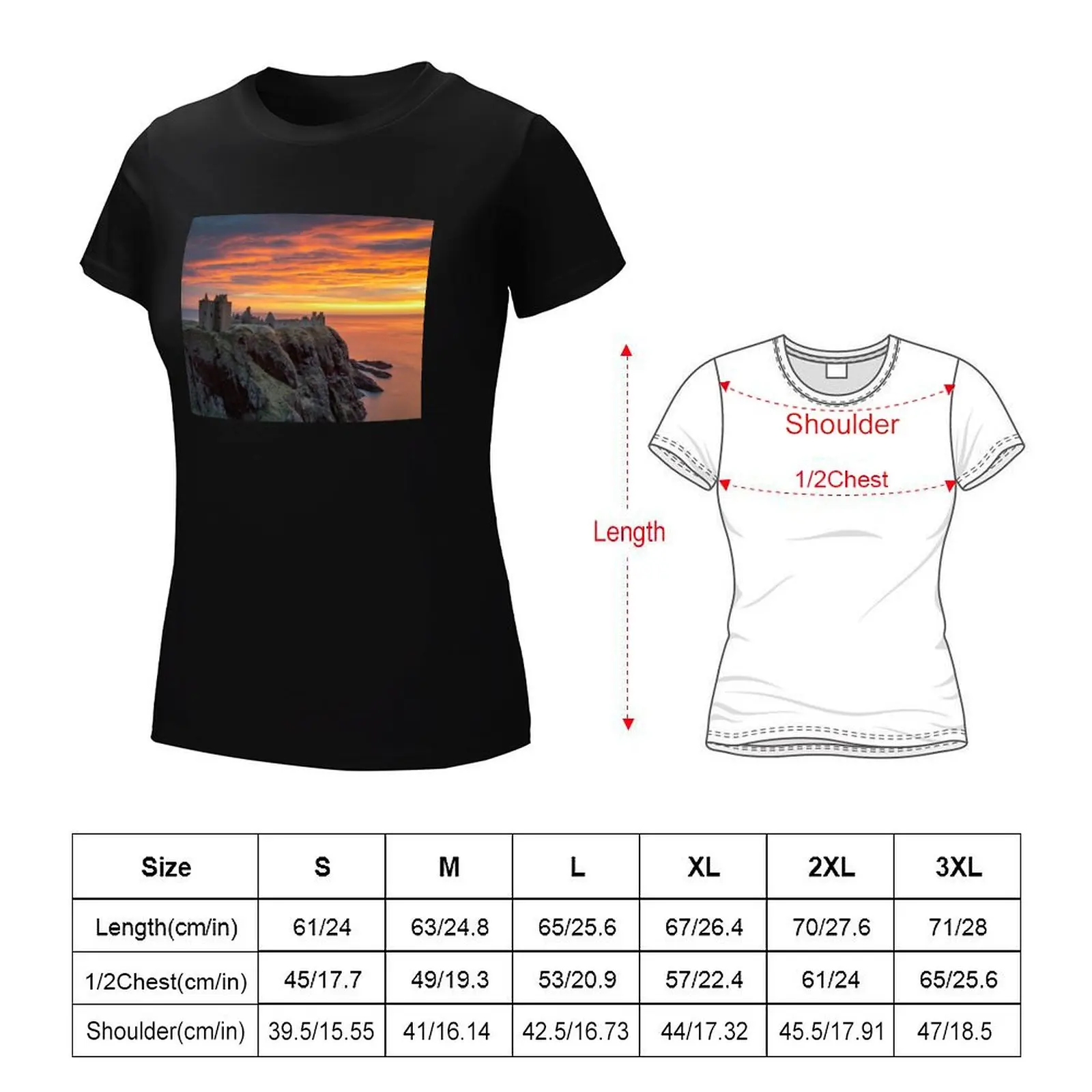 Fire over Dunnottar T-Shirt animal prinfor quick drying quick-drying Women's t-shirt