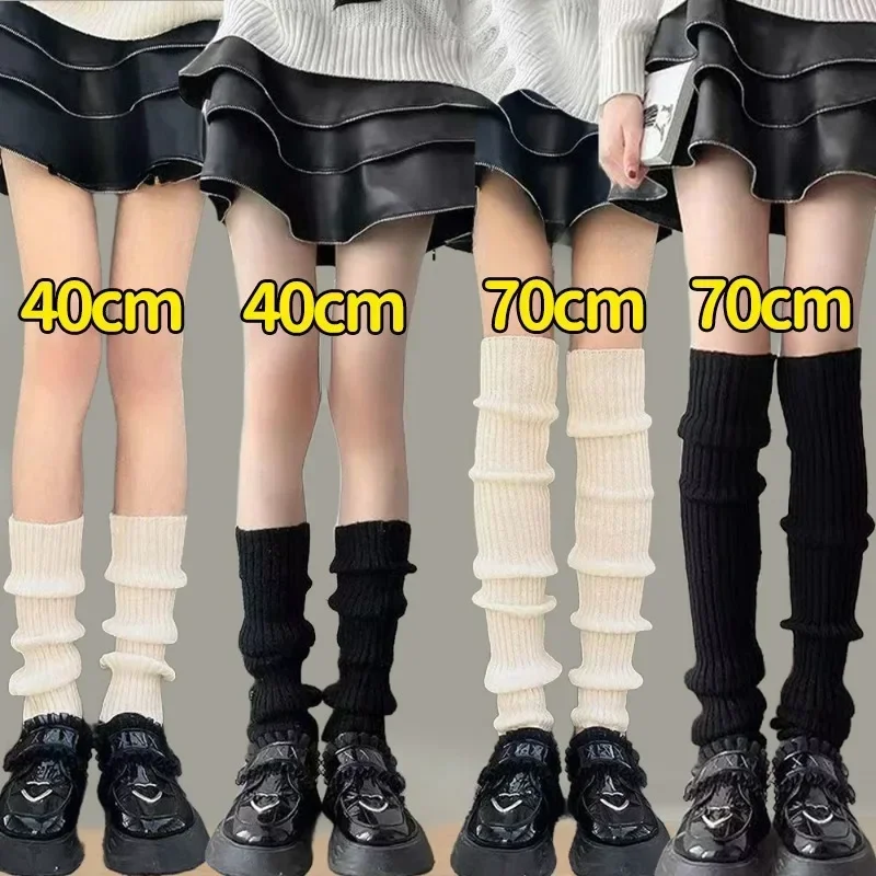 Sweet Leg Warmers Women Winter Knitted Match Bare Legs Long Socks College Style Thicken Foot Cover Ankle Warmer Stockings