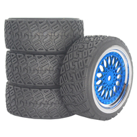 4Pcs Hard Plastic RC Drift Tires for Trxs HSP Tamiya HPI – Smooth Flat Design for Wltoys 144001 124018 A959-B MJX 14301 14303
