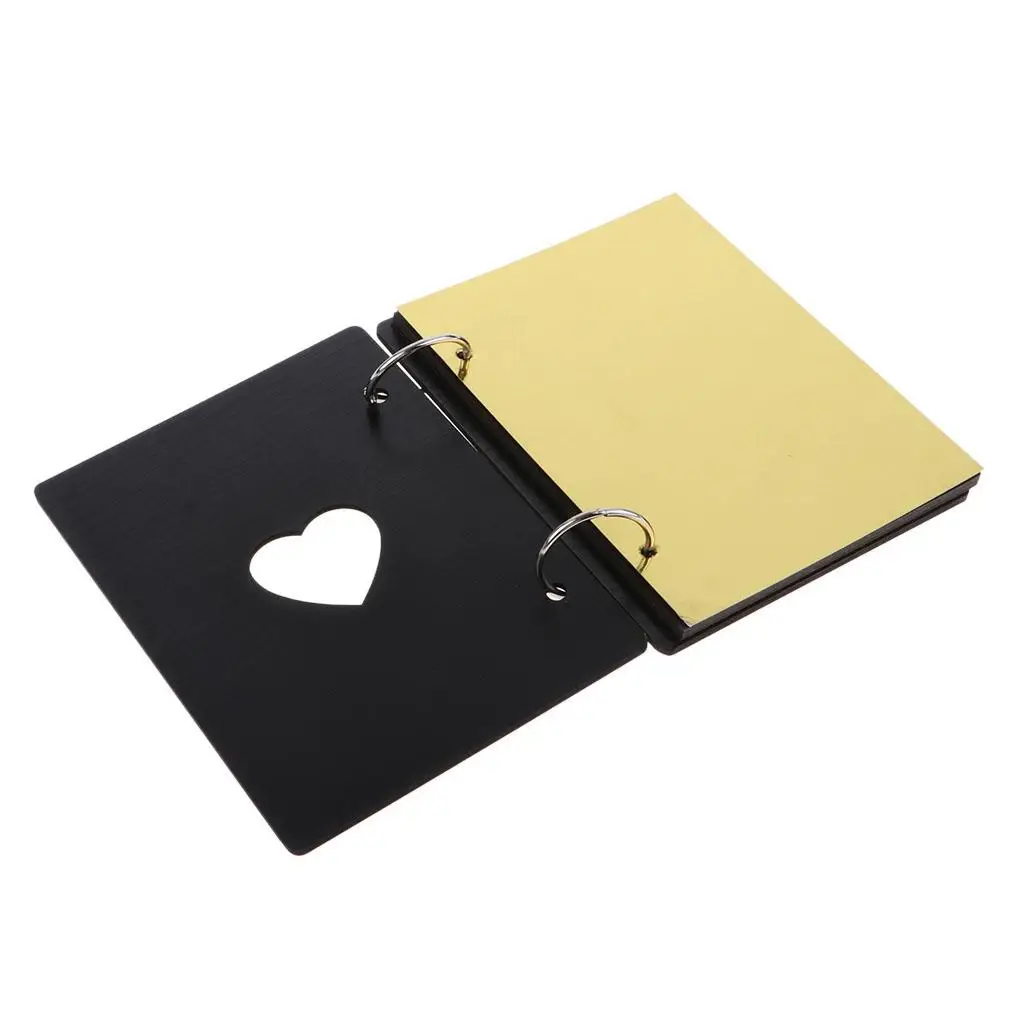 Wooden Cover Kraft Paper Scrapbook Album DIY Photo Storage Book for Christmas Mothers Day Gift