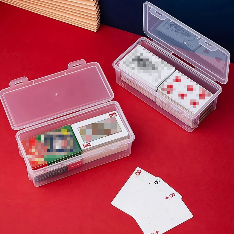 New Transparent Plastic Boxes Playing Cards Container PP Storage Case Packing Poker Game Card Box For Board Games