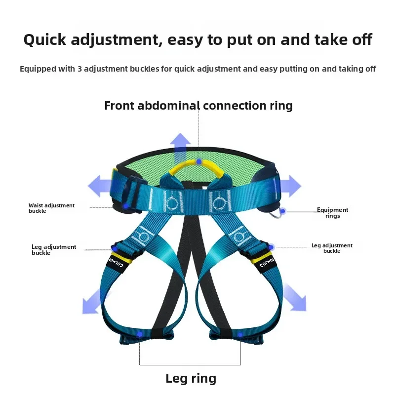 Professional Safety Belt Harness Aerial Work Safety Harness Lanyard on Back Half Seat High-altitude Rock Climbing Construction