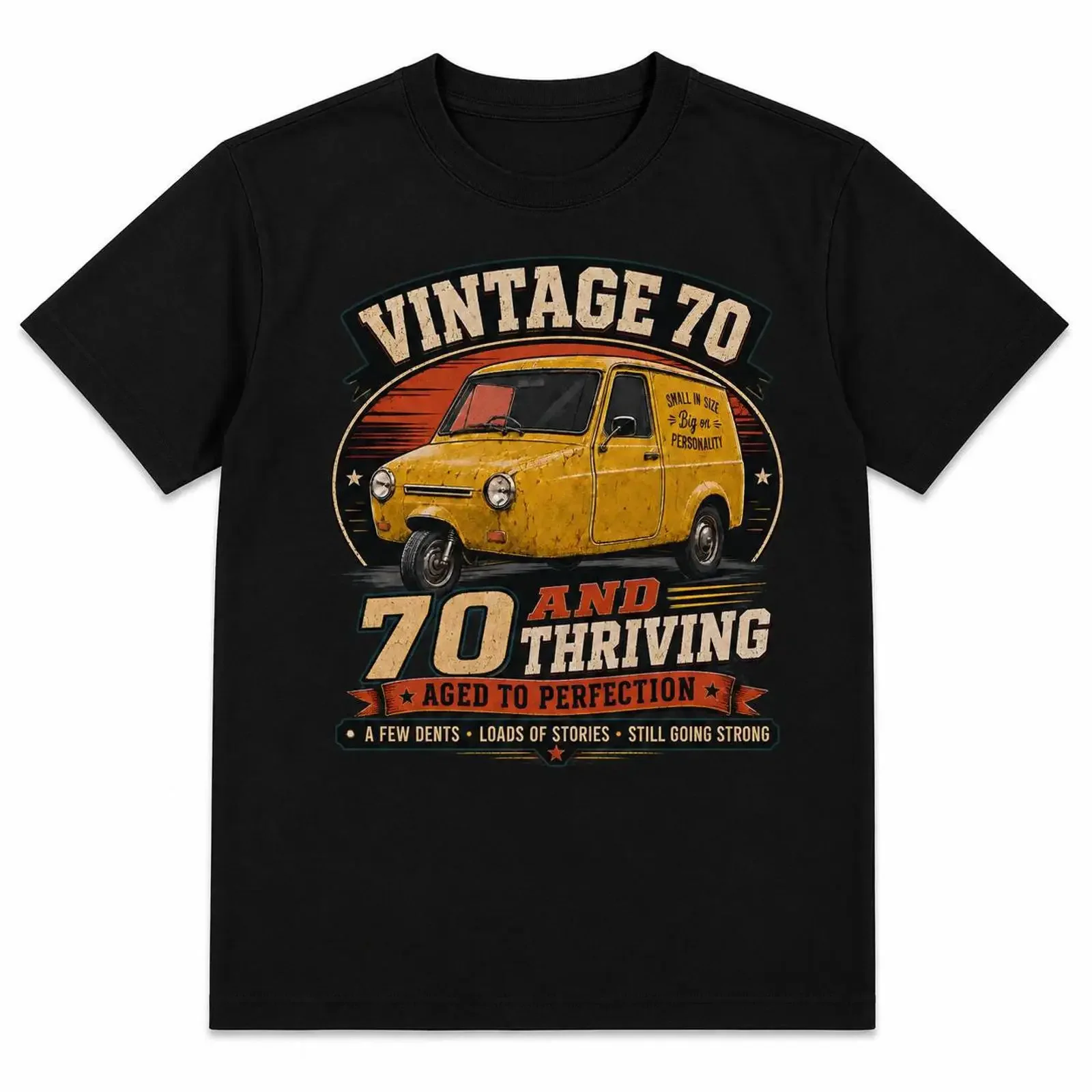 T-shirt drôle pour le 70e anniversaire de papa, grand-père, mari, style vintage délavé, streetwear doux et décontracté