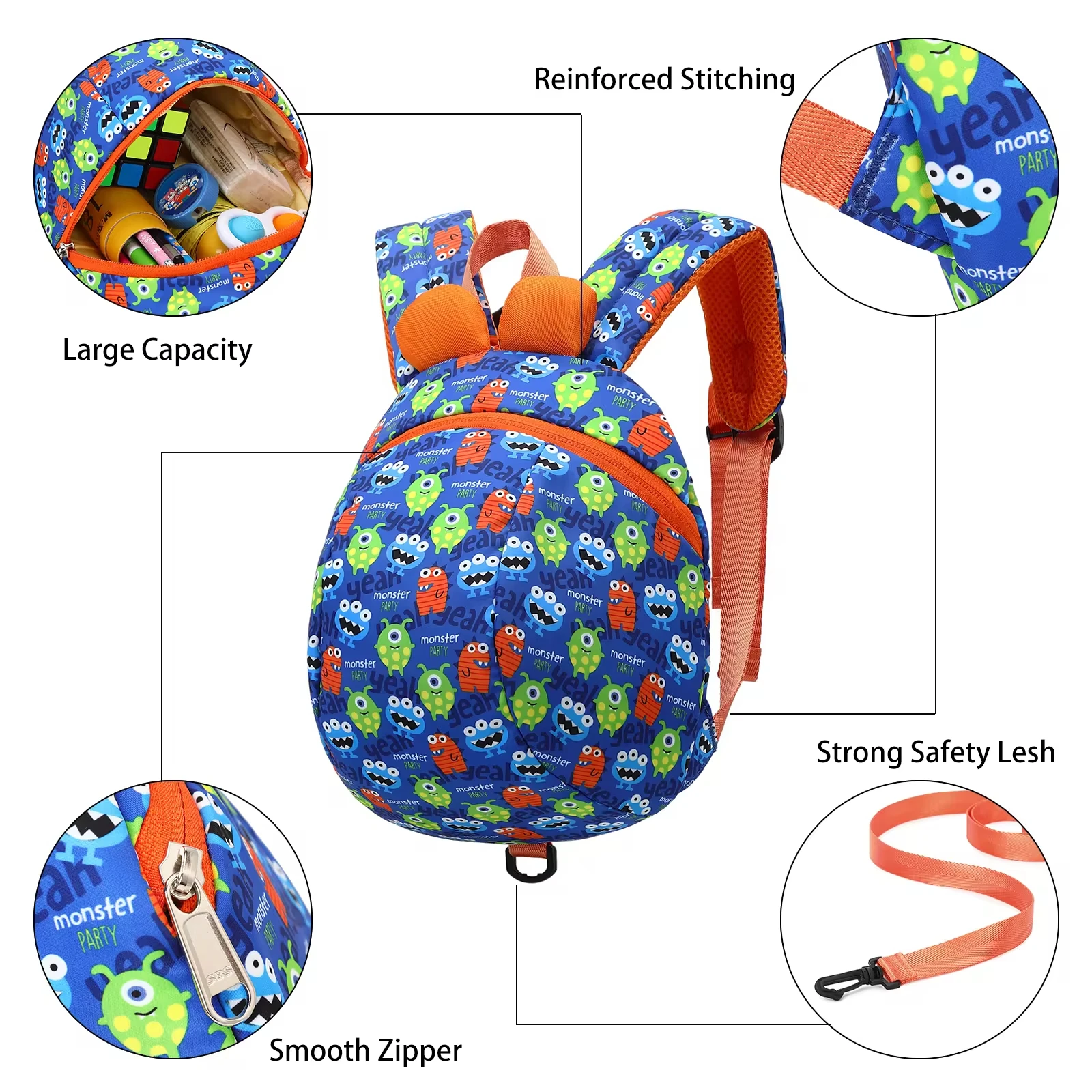 Cusangel Kids Anti-Lost Cartoon School Bags Boys School Backpack Girls Backpack Toddler School Backpacks For Toddlers Mochilas