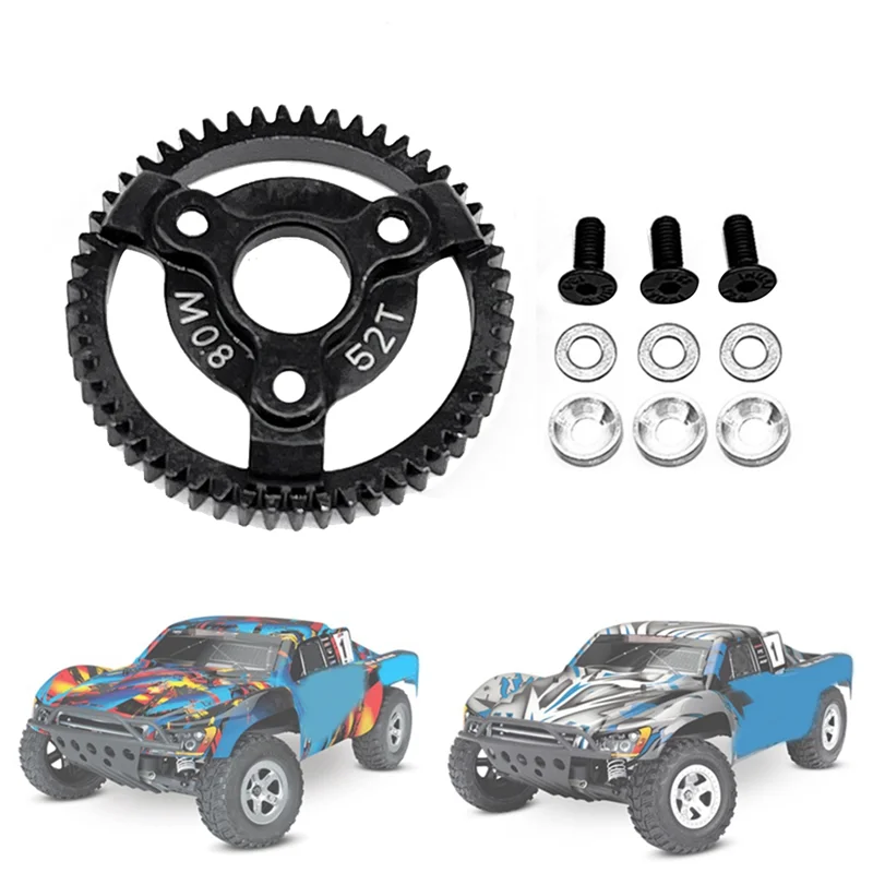 Ingranaggio in metallo d'acciaio 32P(M0.8) pignone motore 58T per aggiornamento camion Buggy 1/10 Traxxas Summit,Revo,E-Revo,Slash RC