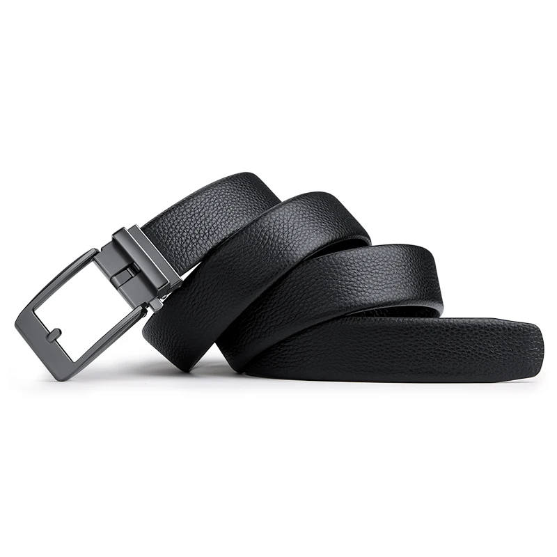 

VANNANBA Men's Click Belts with Automatic Pin Buckle Genuine Leather for Dress Casual Golf Jeans