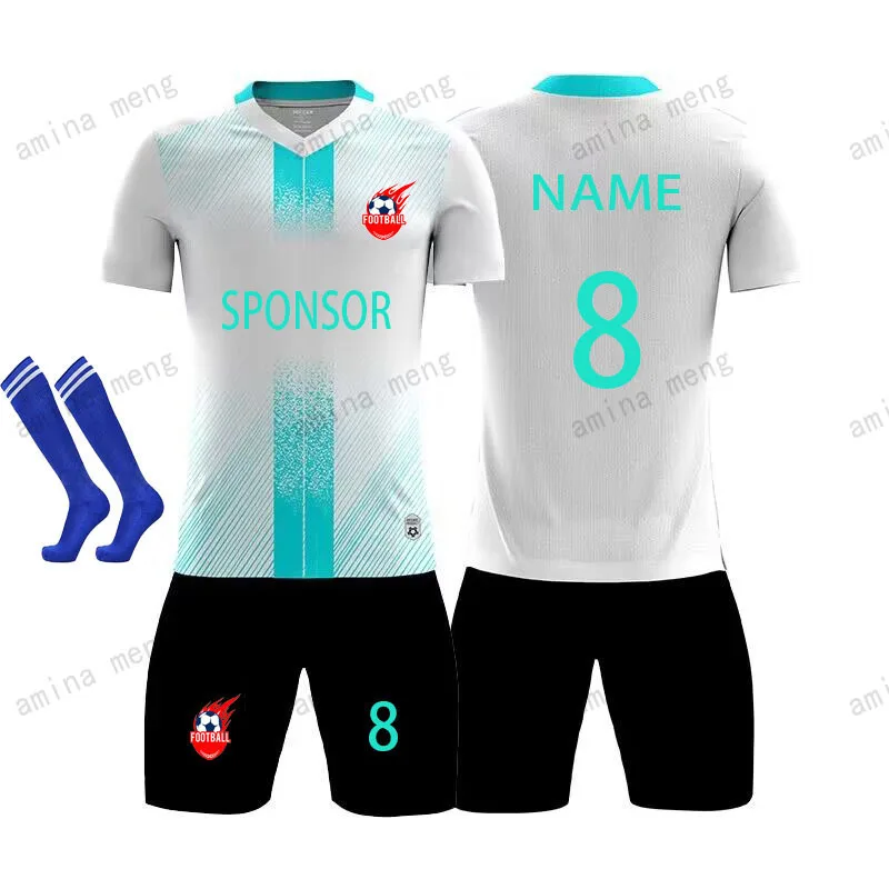 

Hot Survetement Football Men Women Soccer Jerseys Sets Boys Girls Football Training Uniforms Children Team Football Jersey Suit