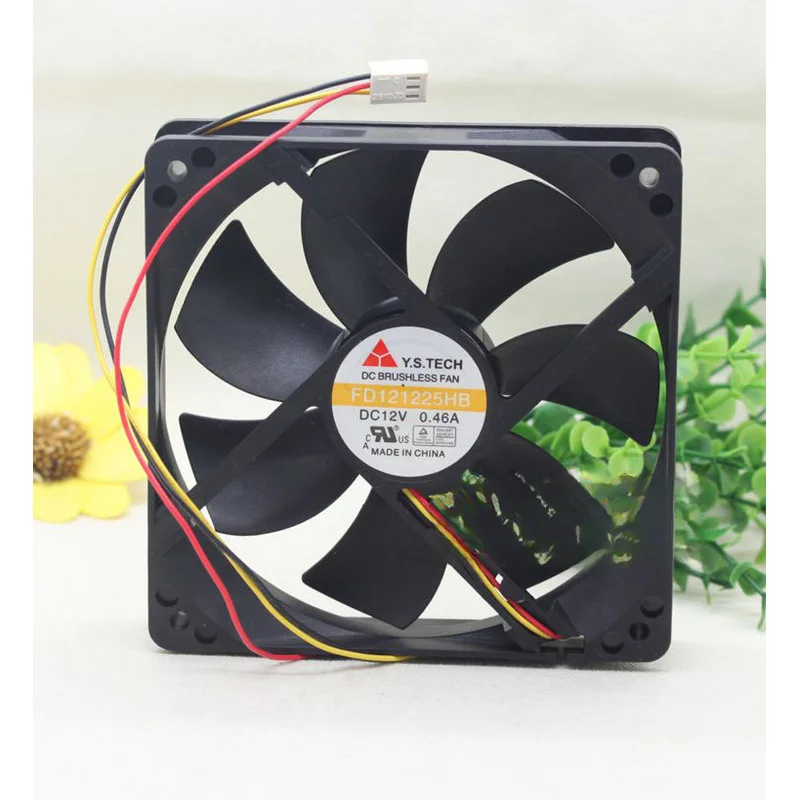

Y+for Original Y.S.TECH Chassis fan FD121225HB 12V 0.46A 12CM 3pin Cooling fan