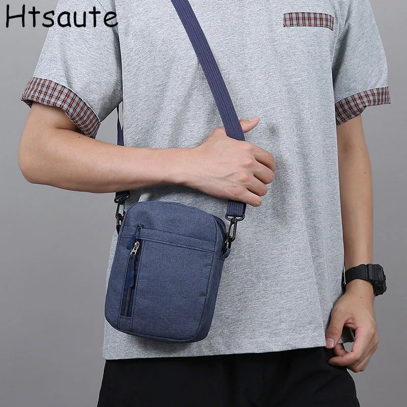 

Simple Mini Crossbody Handbags Bag Men's Nylon Shoulder Side Bag for Men Messenger Phone Sling Bag Husband Chest Pack Wallet