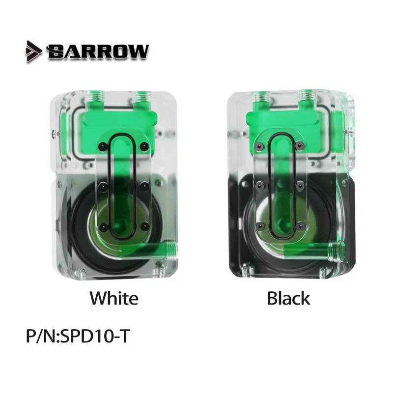 

Barrow 12V DC Mini Water Pump Reservoir Combo G1/4'' Thread 450L/H Cooling System Radiator for ITX Computer Case SPD10-T