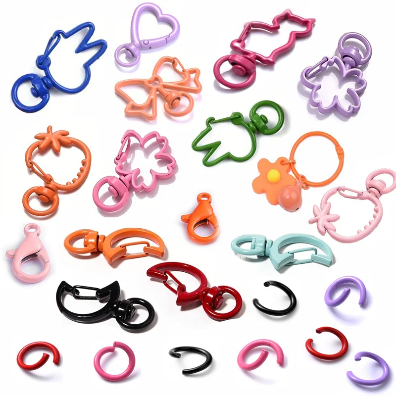 10pcs/lot Snap Hook Trigger Clips Buckles For Keychain Lobster Lobster Clasp Hooks for Necklace Key Rings Clasp Jewelry Supplies