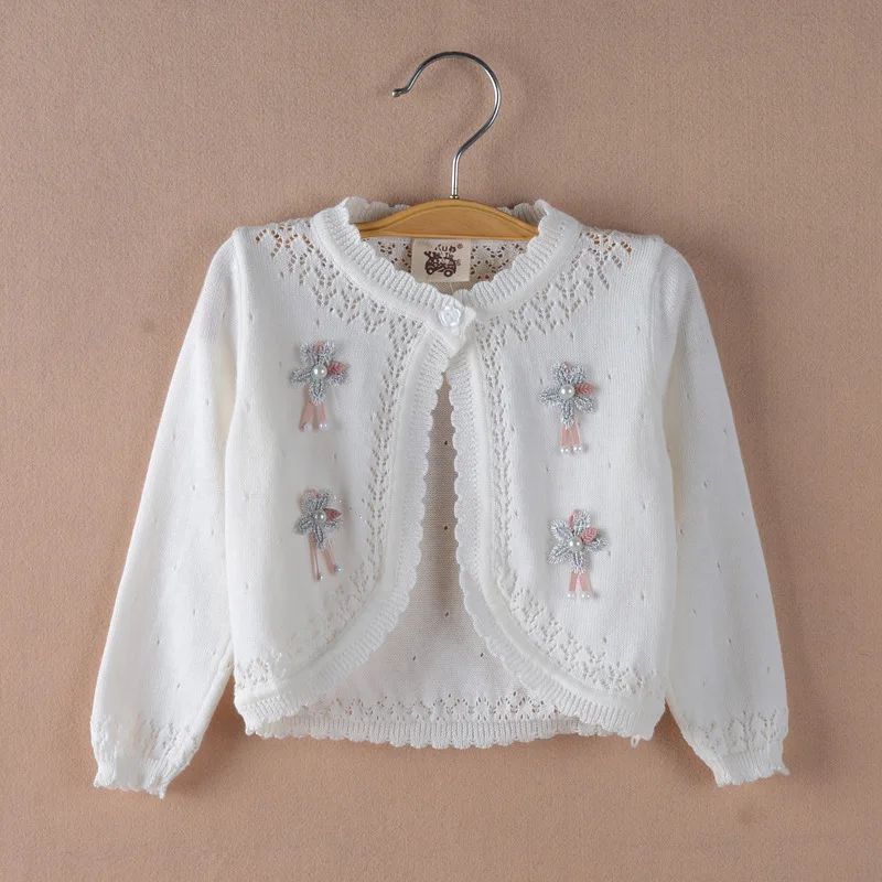 OMGosh Spring Pink Kids Cardigan Sweater Girls Jacket 100% Cotton Girls Outerwear for 1 2 4 6 8 10 Years Old Kids Clothes 205030