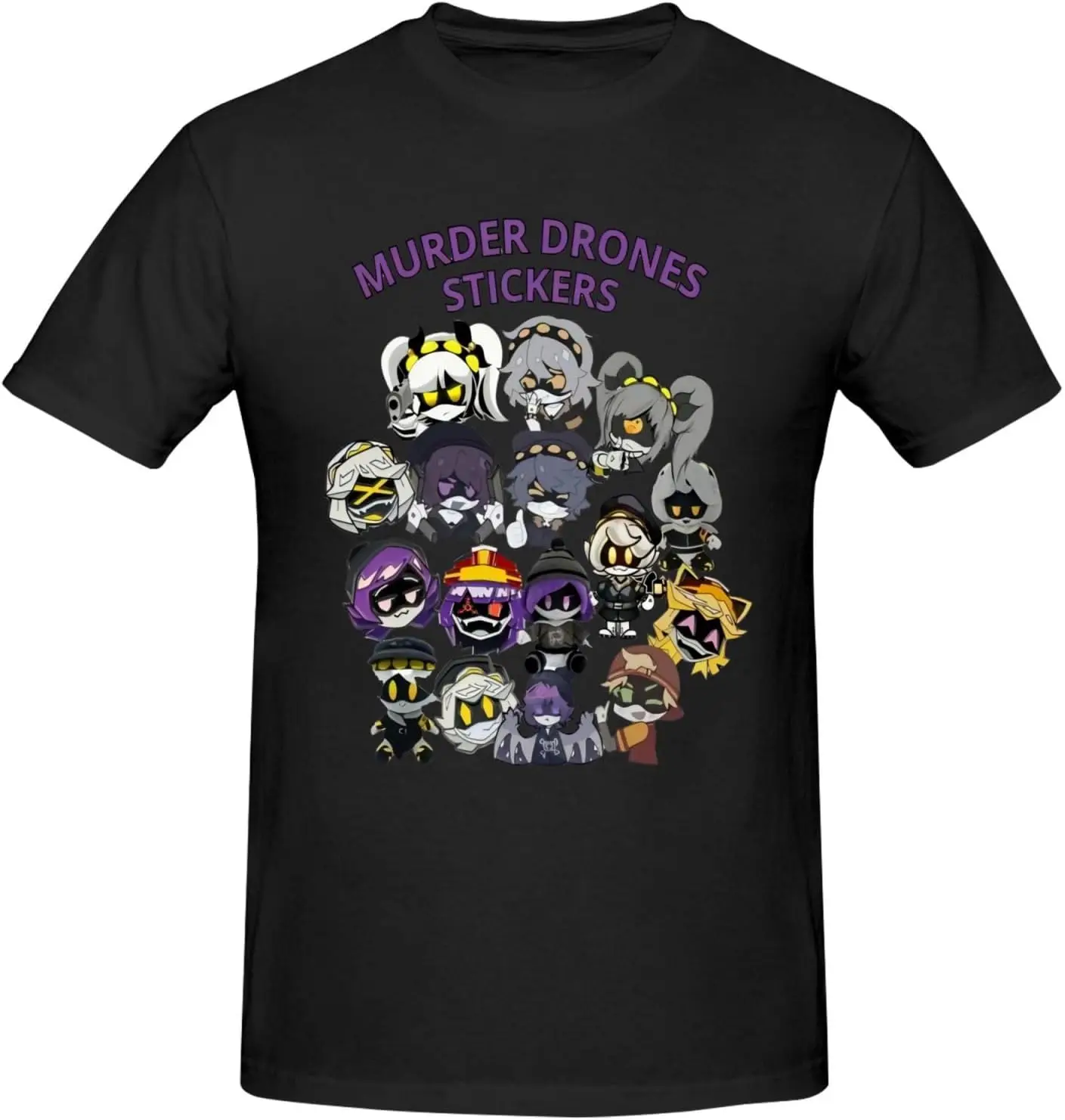 Murder Drones Men Womennovelty Tshirts Cartoon Topsblack