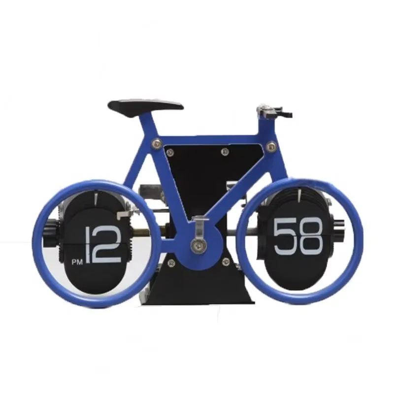 High-end quality creative bicycle flip clock home art boutique clock
