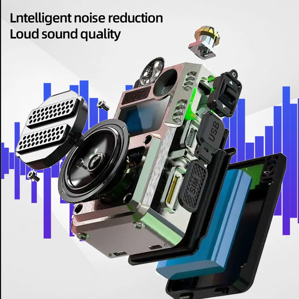 Walkie Talkie HX-G500S 4G POC 5000KM Bluetooth GPS SOS LCD Display Wireless Link Anti-Interference High-Fidelity Output