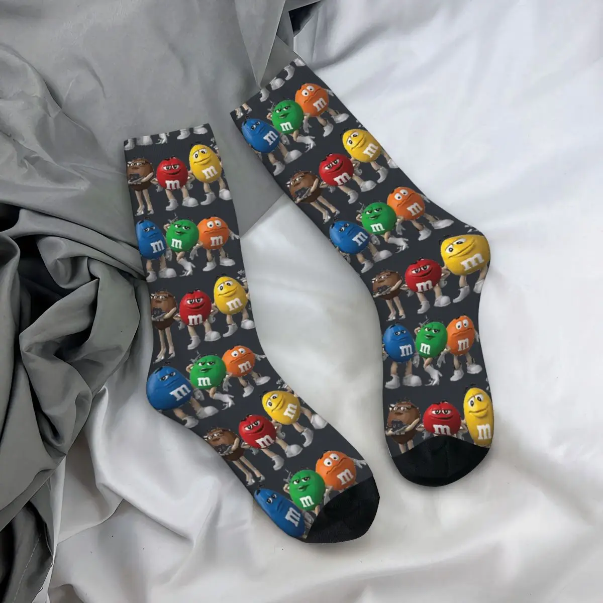 Hip Hop Vintage Funny Crazy Men's compression Socks Unisex M Chocolate Harajuku Pattern Printed Funny Happy Crew Sock Boys Gift