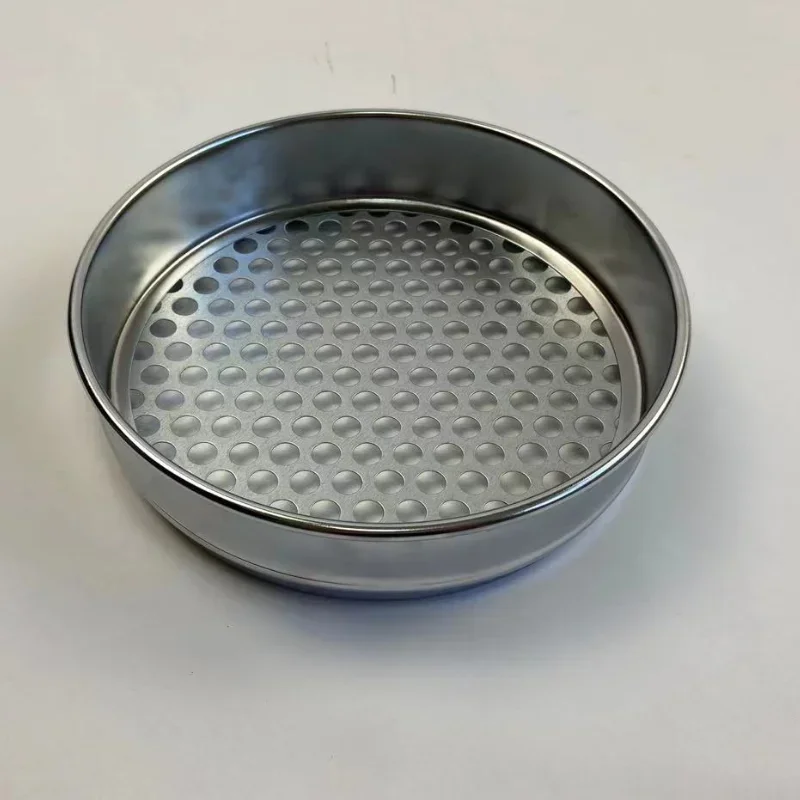 Stainless Steel Ground Sieve with Dual Chrome Plated Perforated Frame, 20cm Diameter, Round Hole Mesh