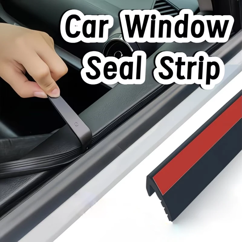 Universal Car Window Seal Strip Rubber Car Side Window Gap Filler Noise Insulation Waterproof Windproof 7-Shape Sealing Strips