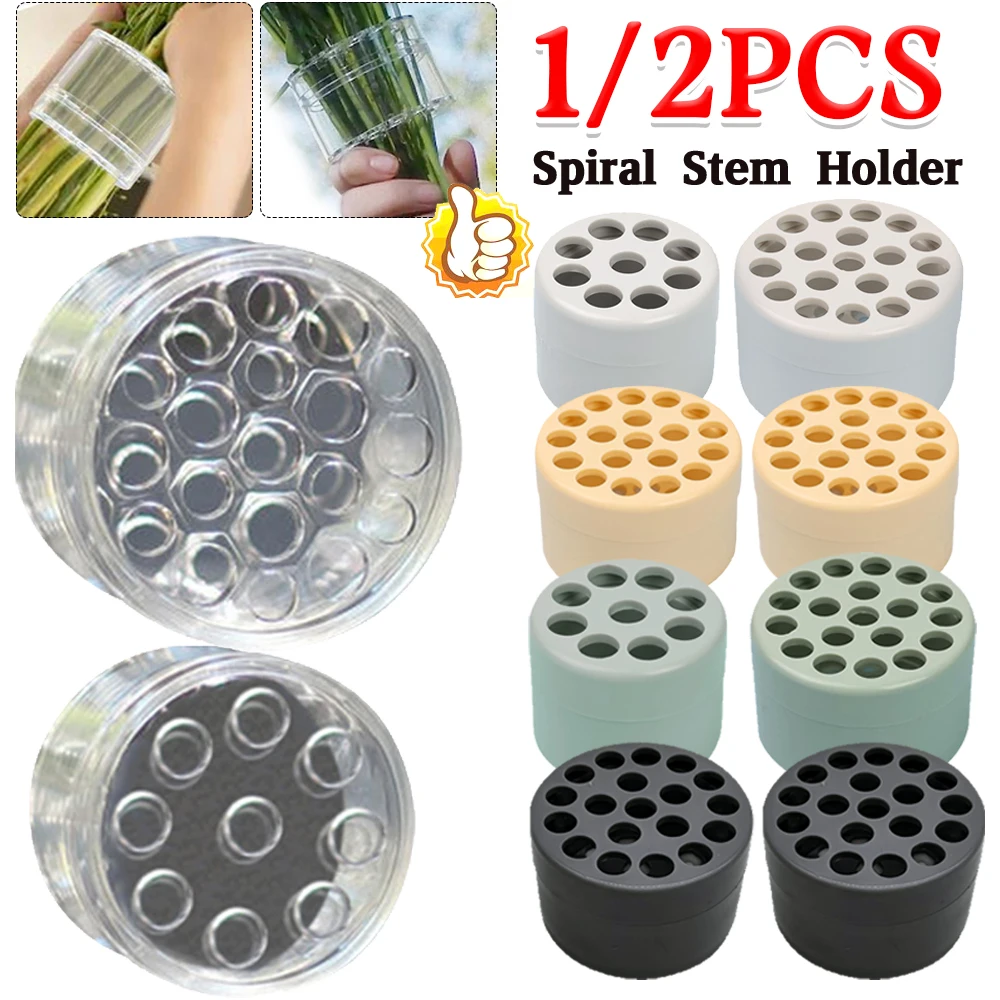 1/2 Pcs Spiral Stem Holder Bouquet Floral Arranger DIY Bouquet Twister Flower Arrangement Holder Home decoration Vase Flower