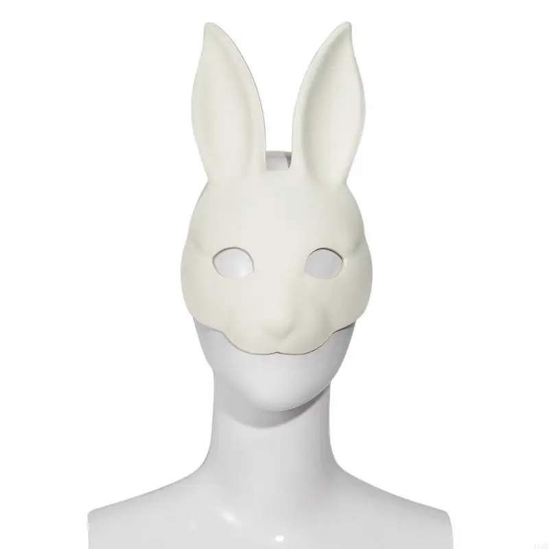 2025 New Realistic White Rabbit Mask For Adults Teens Costume Halloween Easter Celebration Party