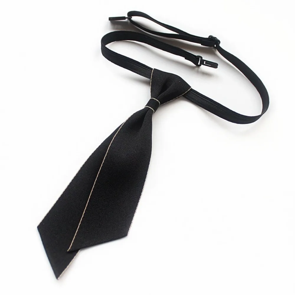 Corbata Delgada y Sencilla de Color Sólido para Negocios, Camisa de Vestir, Pajarita con Banda Elástica Ajustable, Estilo Universitario, para Banco u Hotel
