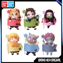 BANDAI Demon Slayer Figures Model  Nezuko Kyoujurou Tanjirou Inosuke Akaza Zenitsu  Doll ornaments Gashapon Original toys