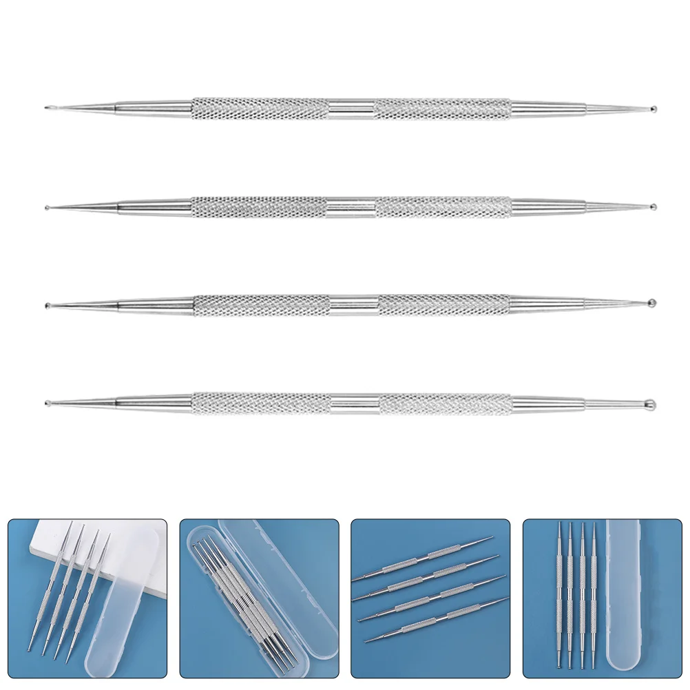 

4pcs Nail Rhinestone Picker Pen Dual Ends Dotting Tool For Nail Art Manicure Supplies Decorative Pick Up Tools