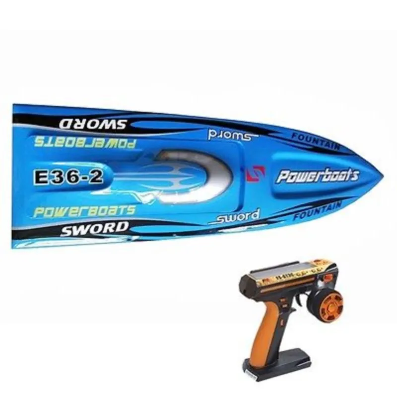 DTRC Toucanhobby E36 Fiber Glass Blue Electric Racing RTR RC Boat W/ Motor Servo ESC Battery