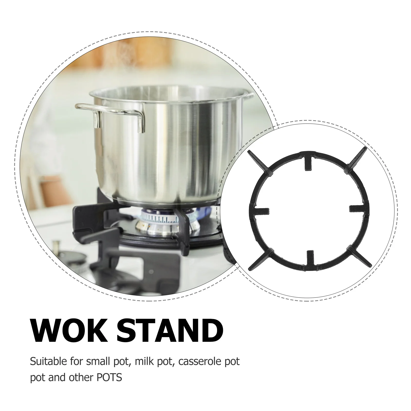 

Wok Ring For Gas Cast Iron Non Slip Stove Trivet Support Holder Multi Functional Kitchen Cooking Accessory Wok Stand Stove
