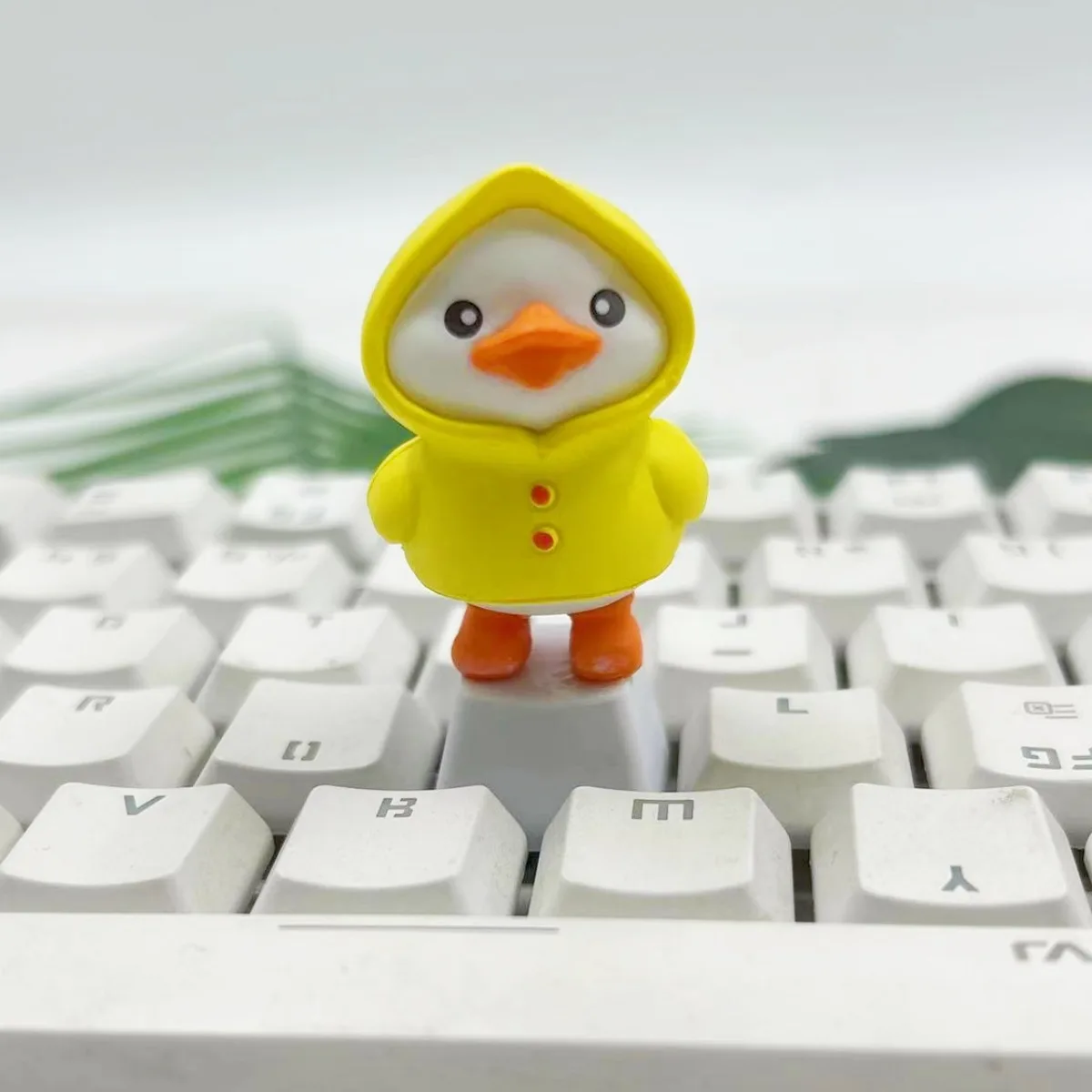 Simpatici tasti ESC fatti a mano fai-da-te Regalo personalizzato Cartoon Anatra gialla Copritasti 3D Asse trasversale Tappo meccanico Personalità Artisan Keycap