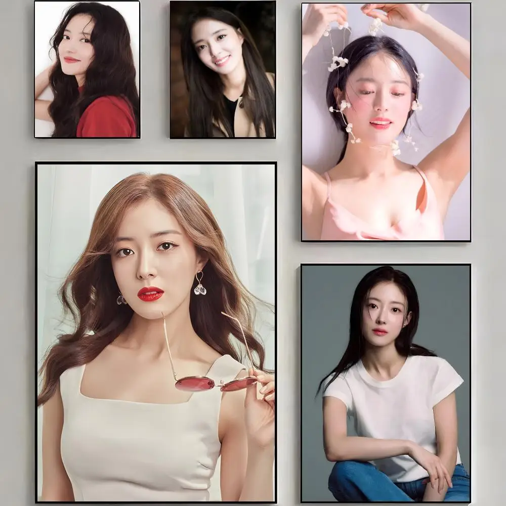 Lee Se Young Individual Actress Painting Calligraphy Poster Parisian chic decor Glam Canvas Modern living room