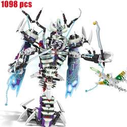 New 1098pcs DIY Monkey King The Bone Demon Compatible 80028 Classic Movie Model Building Block Bricks Toy Children birthday Gift