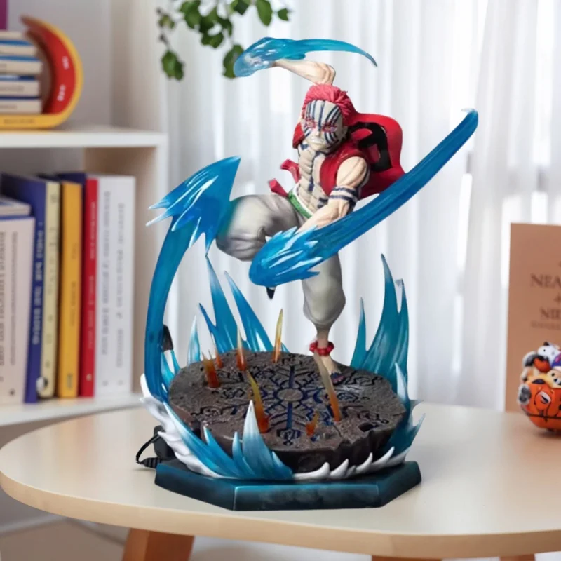 Anime Vechten Akaza Hakuji Figuur Decoratie GK Twaalf Kizuki Demon Slayer Akaza Action Figure Model PVC Collectible Ornament Speelgoed