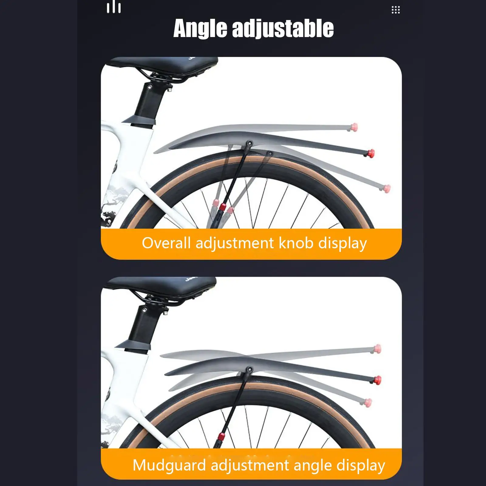 

Bike Tire Wheel Mudguard Road Bike Wheel Fenders Front & Rear Universal Mudguard Suitable for Both Front And Rear Wheel