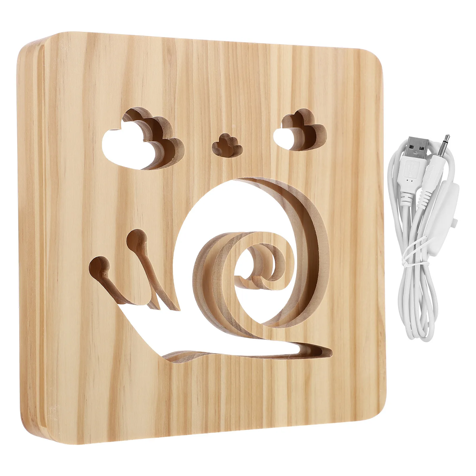 

1 шт. Деревянный ночник с гладкой текстурой, экологичный, легкий, светодиодный, для прикроватной тумбочки, для свадьбы, дня рождения, праздника, дома