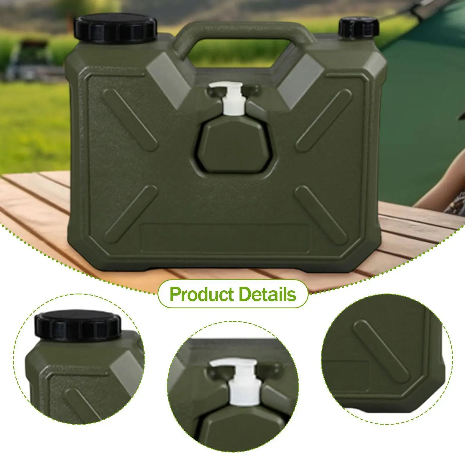 حاوية مياه مع دلو حنفية خزان مياه لصيد الأسماك وحقيبة الظهر والنزهات