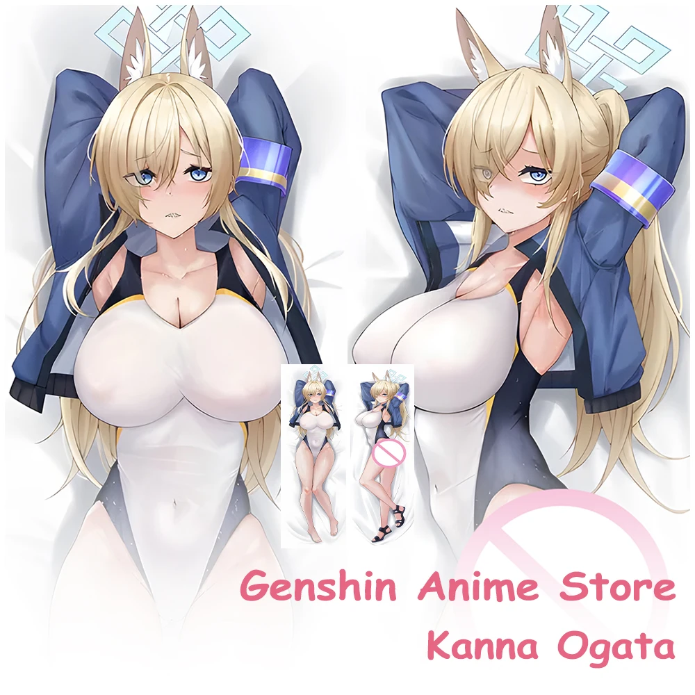 

Cartoon Character Kanna Ogata Pillowcase Dakimakura Blue Archive Cosplay Costum Prop Bedding Pillowcase Hugging Cushion Cover