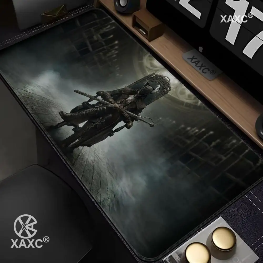 Action-Spiel Bloodborne Anime XAXC Mauspad, großes Tastatur-Mauspad, rutschfestes Gummi-Gaming-Mauspad, Laptop-Mauspad